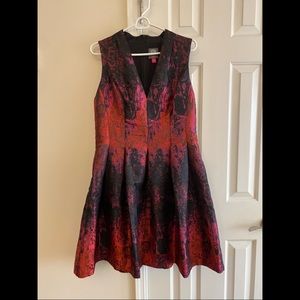 Vince Camuto Jacquard Fit & Flare Dress with pockets - size 12
